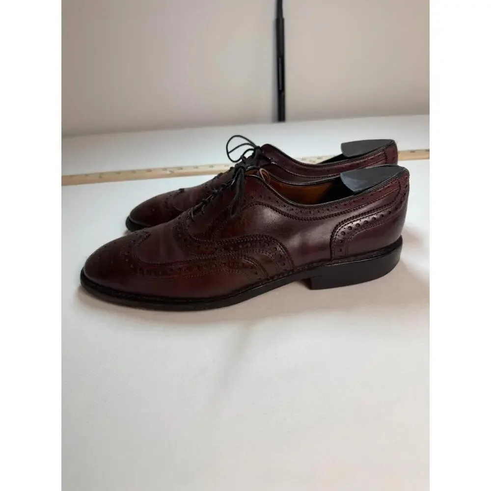 Allen Edmonds McAllister Burgundy Leather Cap‎ Toe Oxford Dress Shoes Size 9.5